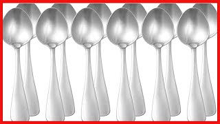 Amazon Basics Stainless Steel Dinner Spoons with Round Edge, Pack of 12