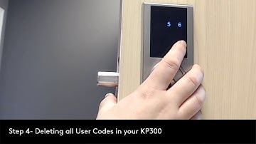 How to delete ALL User Codes with your Delaney KP300