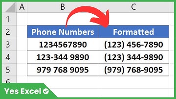 Format Phone Numbers in Excel