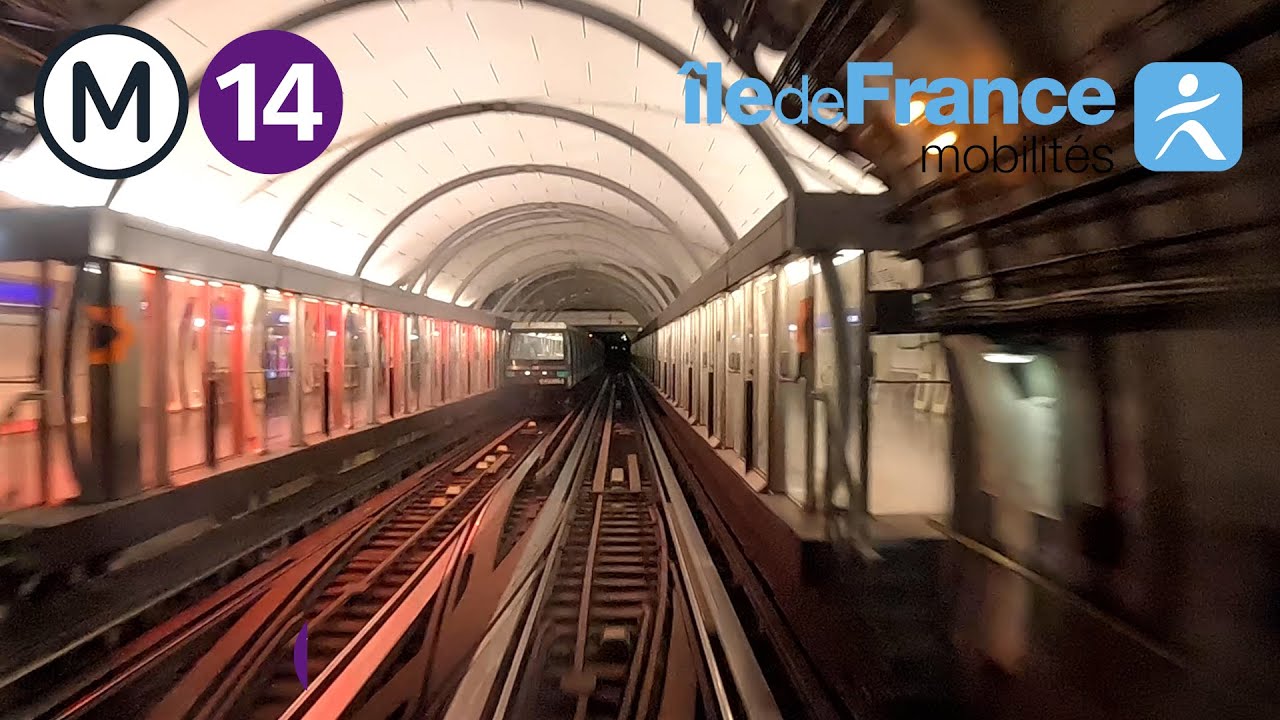 Métro de Paris | Ligne 14 | Mairie de Saint-Ouen / Olympiades en TimeLapse