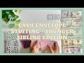 Cash Envelope Stuffing + Sinking Funds & Savings | Extra Income | Younger Teen Sibling Edition