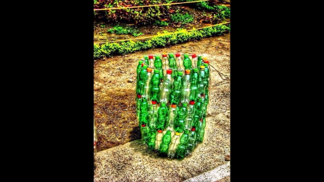 Resultado de imagen para fotos de botes de basura hechos de botellas