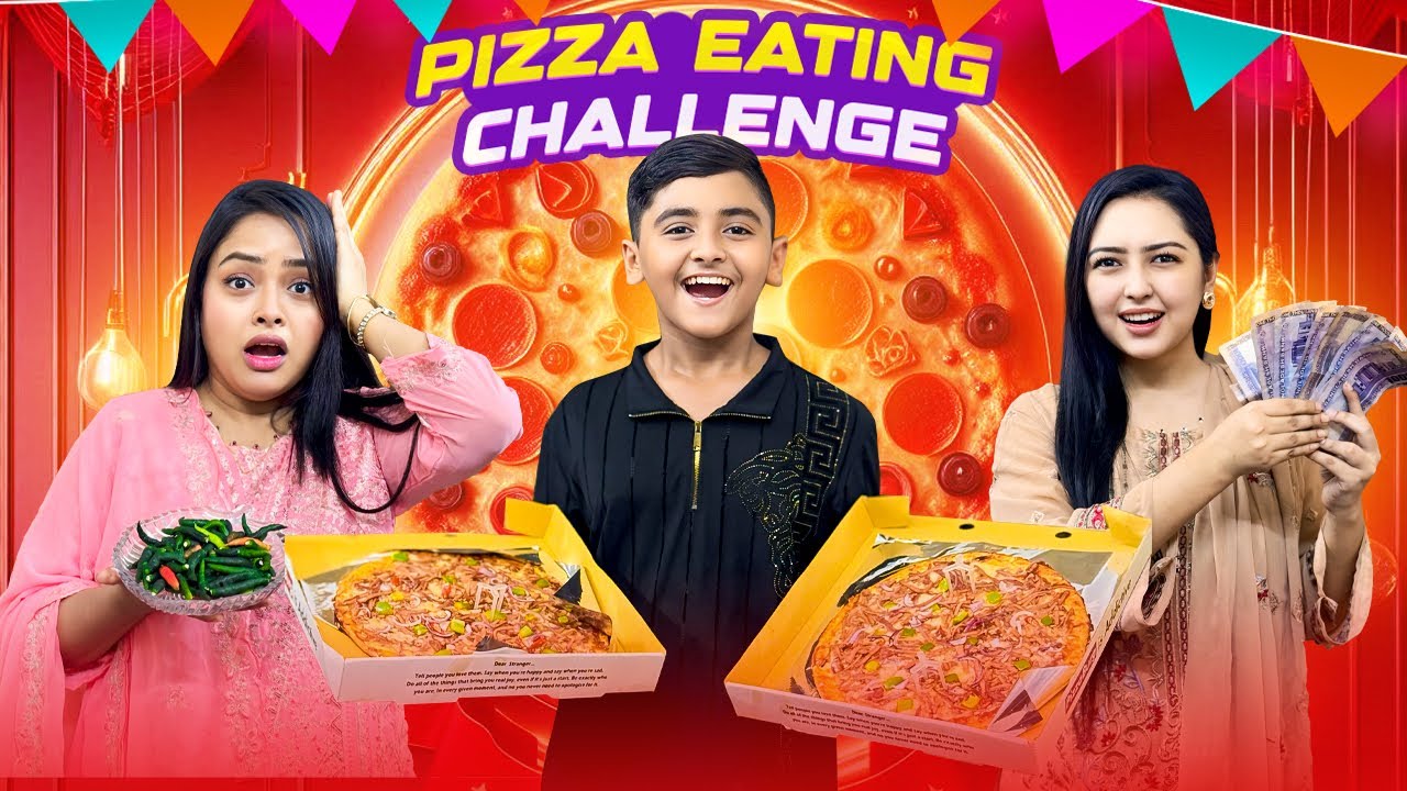 পিজ্জা খাওয়ার প্রতিযোগিতা | Pizza Eating Challenge | Jibon Hossain | Borna Hossain | Asha Hossain