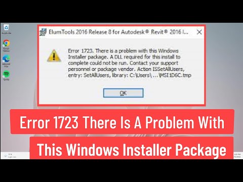 Error 1723 There Is A Problem With This Windows Installer Package A DLL Required For This Install