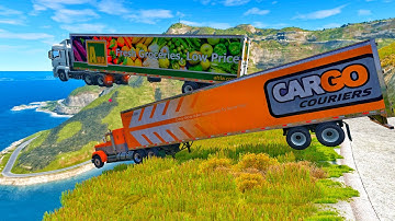 Extreme Cliff Fall Crash💥😱 Beamng drive #19 !