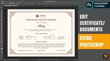 How to Edit Document & Certificate in Photoshop 2025 (EASY)
