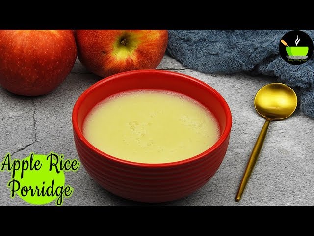 Baby Food | Apple Rice Porridge | 6 Months Baby Food Recipe | Lunch Recipe For 6+ Month Baby | She Cooks