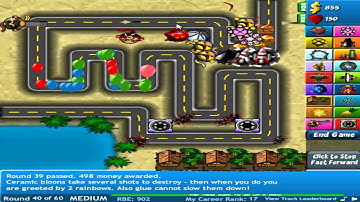 Bloons Tower Defense 4 Beginner Track Medium Mode