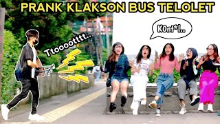 KOMPILASI PRANK KLAKSON BUS TELOLET.. AUTO KAGET NGOMONG KASAR..