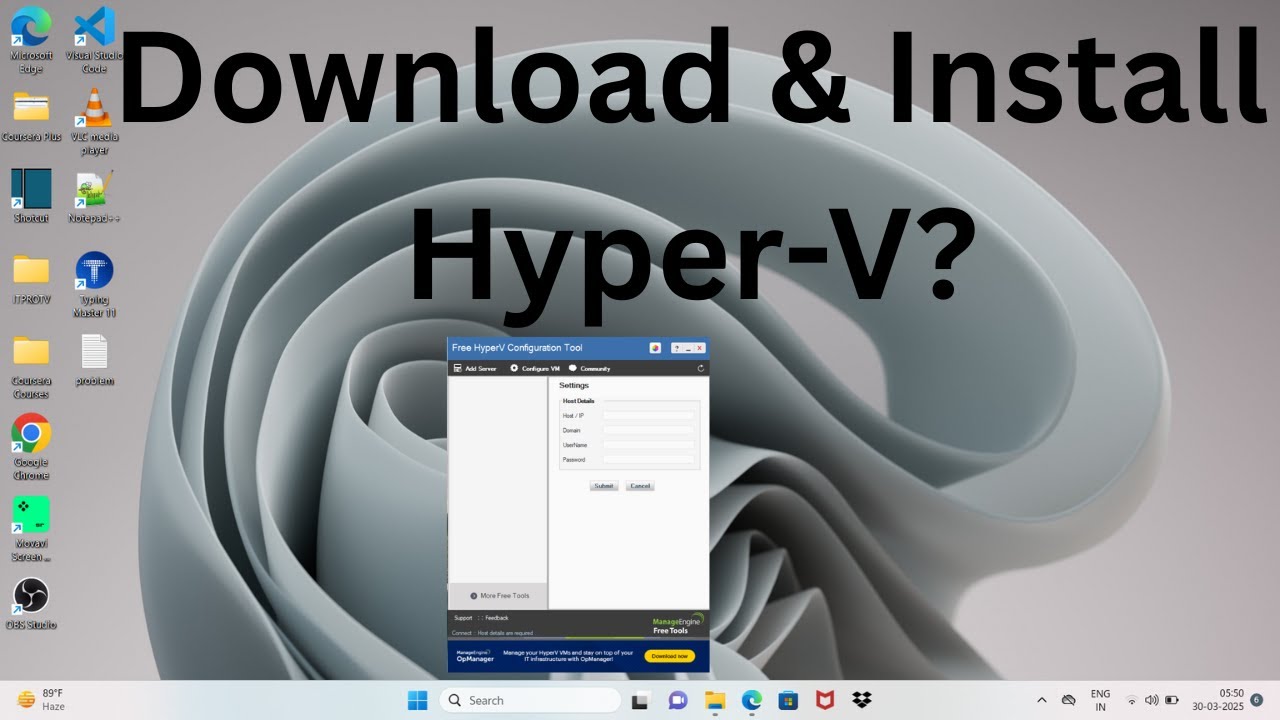 How to Download & Install Hyper V in Windows 11? - YouTube