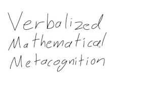 Verbalized Mathematical Metacognition