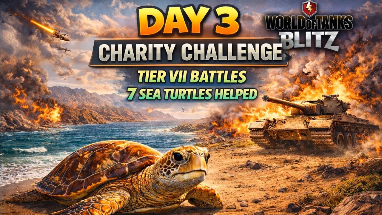 Day 3 Charity Challenge | Tier VIl Battles | 7 Sea Turtles Helped - World of Tanks Blitz