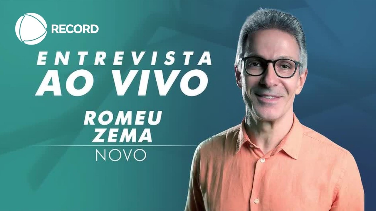 Eleições 2026: RECORD realiza entrevista com Romeu Zema nesta quarta (16)