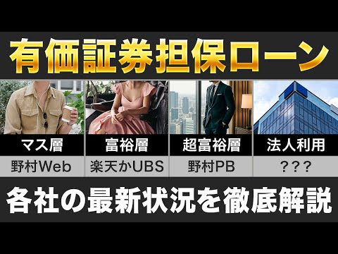 【超有料級】楽天証券も参入！全16種の有価証券担保ローンの条件/メリット/デメリット/活用事例/おすすめ先を徹底解説します