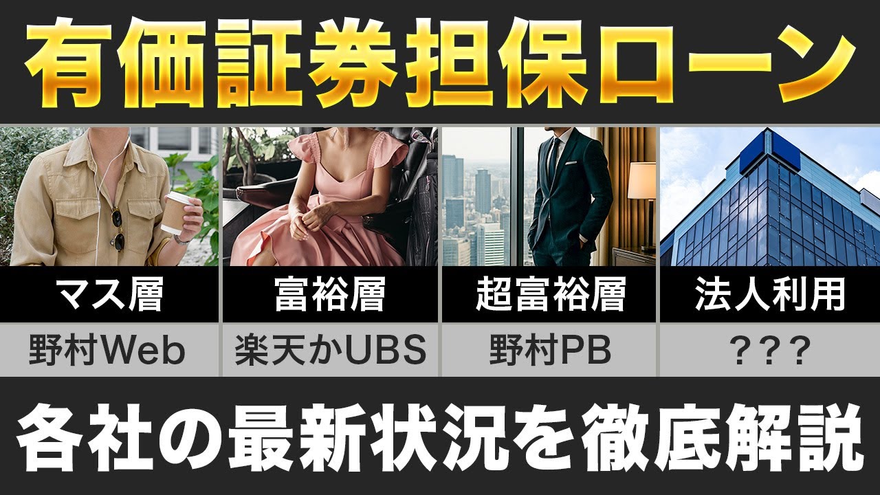 超有料級】楽天証券も参入！全16種の有価証券担保ローンの条件/メリット/デメリット/活用事例/おすすめ先を徹底解説します - YouTube