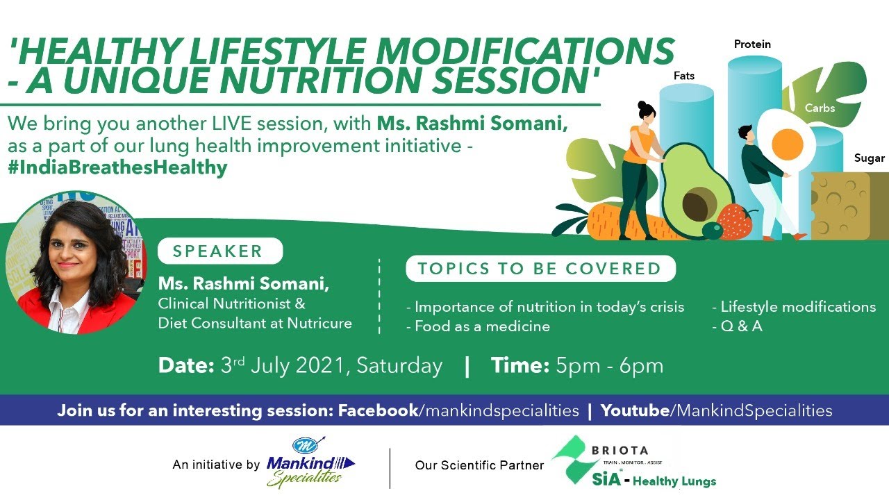 Healthy Lifestyle Modifications - a unique nutrition session by Ms