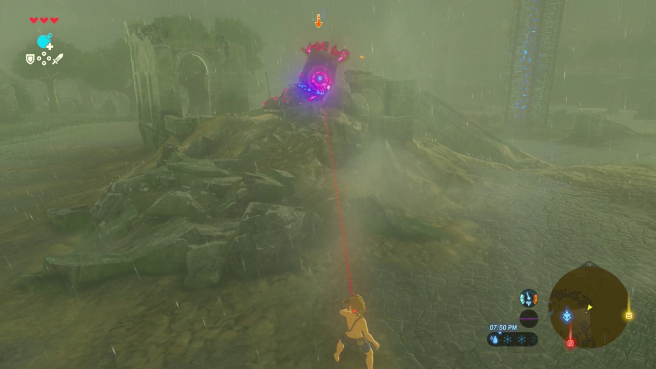 pot lid vs guardian beam Zelda Breath of the Wild YouTube