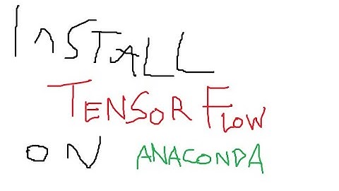 How To Install Tensorflow On Anaconda3