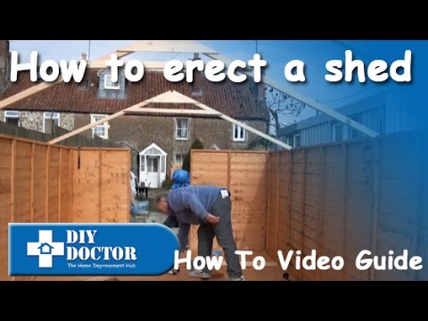 erecting a timber garden shed, tool shed, shed kit