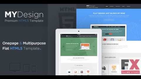 Preview MYDesign - Onepage Multipurpose Flat HTML Template