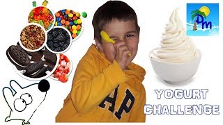 ЙОГУРТ ЧЕЛЛЕНДЖ!! Дэни выбирает топпинги к йогурту с закрытыми глазами)))  Yogurt challenge!!