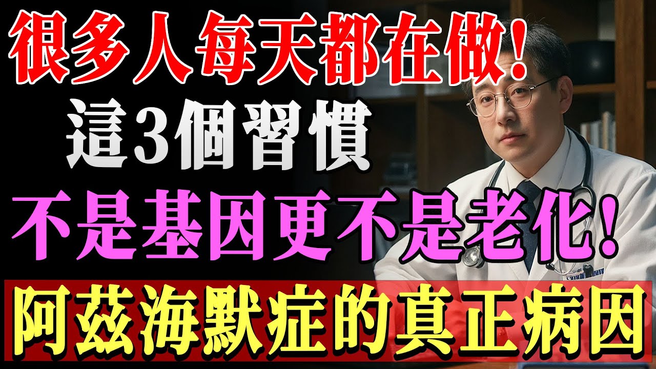 震驚發現！老年痴呆真正原因竟是這3個每天都在做的健康習慣，快檢查你中了多少？