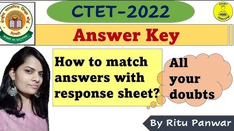 How to match answers with response sheet|CTET Answer Keys 2022-23