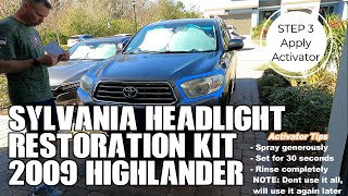 Sylvania Plastic Headlight Restoration Kit 2009 Highlander #car #diy