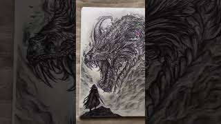 #art #artwork #drawing #graphicdesign #sketch #trending #viral #anime #jjk #scary #dragon