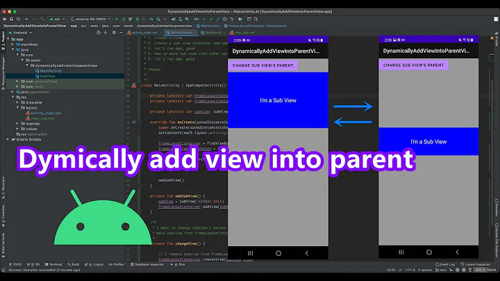 android dynamically add view | android add view programmatically | android add view to layout