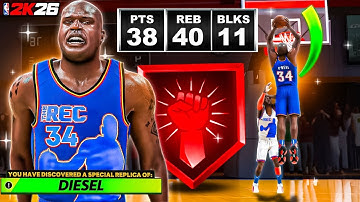 SHAQ O’NEAL "DIESEL" BUILD is DOMINATING RANDOM REC on NBA 2K26