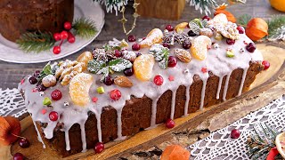 Английский Рождественский кекс с цукатами, сухофруктами и орехами