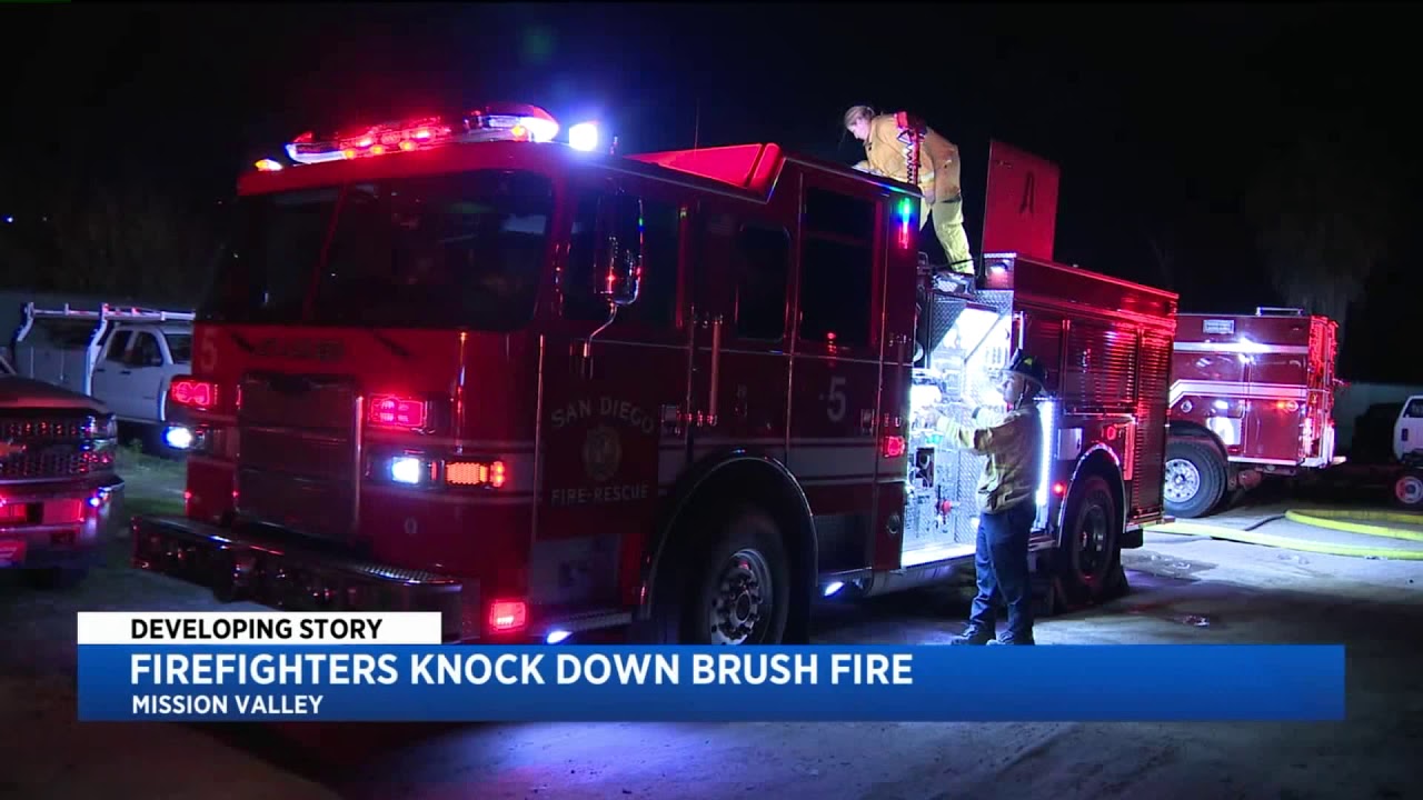 Firefighters Knock Down Brush Fire - YouTube