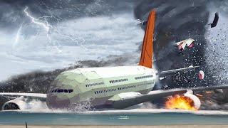 Flew Out Of The TORNADO - Emergency Landing On The Beach! Airplane Crashes - Besiege plane crash