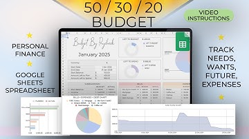 How to Use the 50/30/20 Budget Spreadsheet Template - Google Sheets Budgeting Tutorial Made Easy