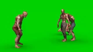 Green Screen Zombie horde