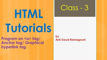 External Hyperlinking concepts and Graphical hyperlinking in HTML - Class 3.