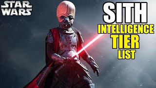 Most Intelligent Sith In Star Wars Tier List