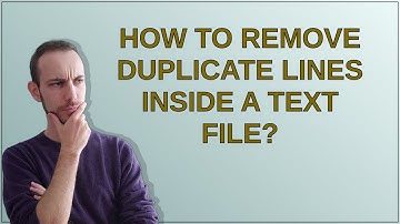 How to remove duplicate lines inside a text file?