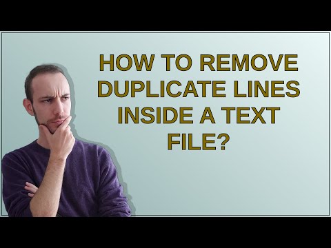 How to remove duplicate lines inside a text file?
