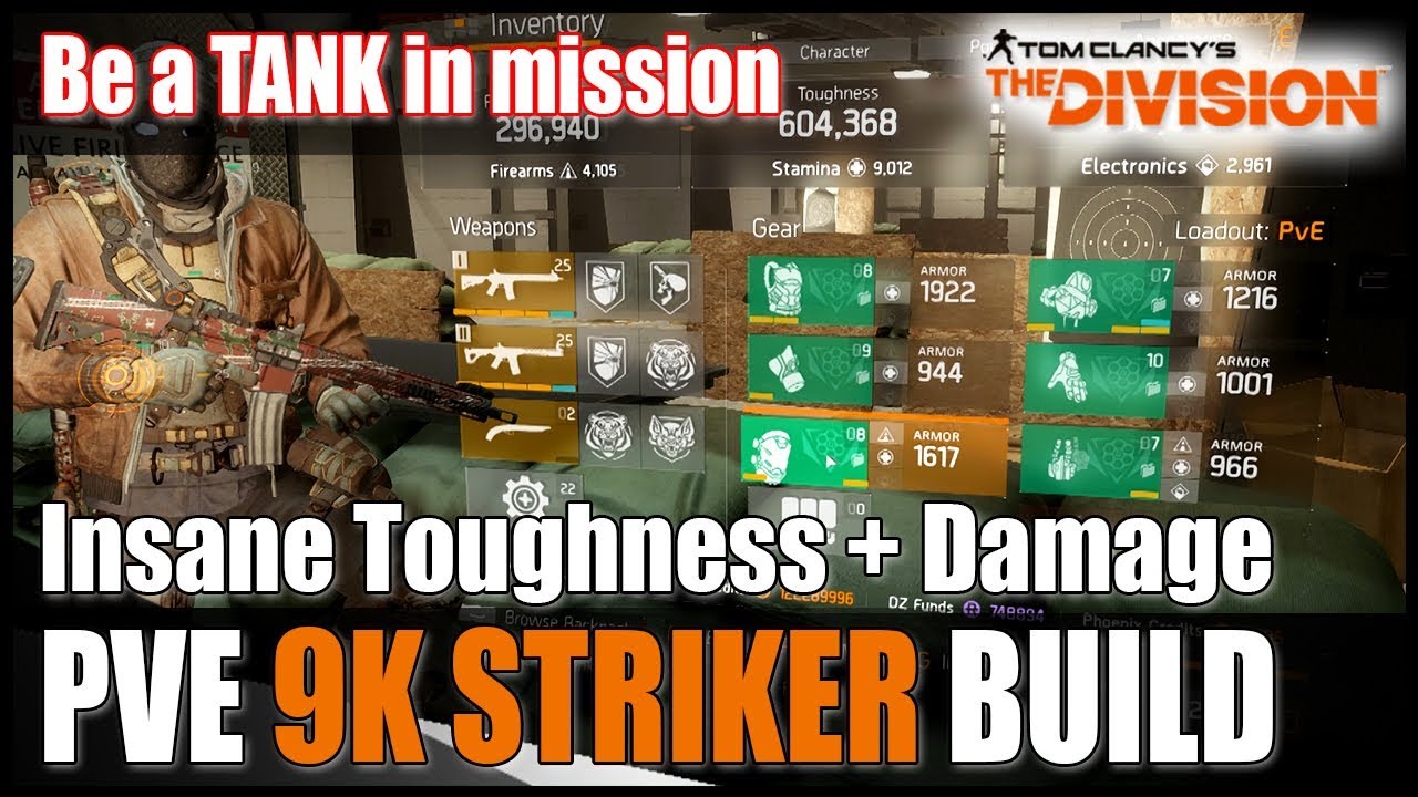 The Division BEST PVE BUILD K STAMINA STRIKER PVE BUILD Legendary Build Gameplay YouTube