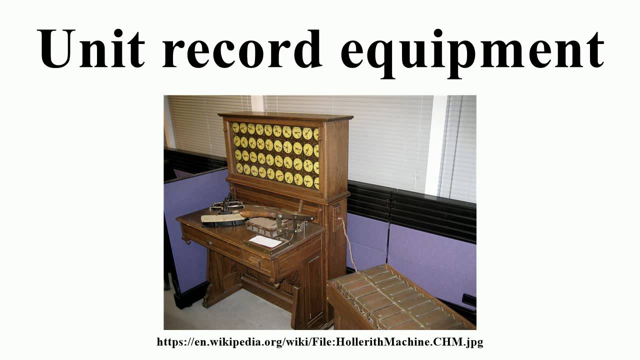 Unit record equipment YouTube