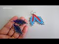 ⚜️Feather Earrings & Pendant/Pendientes y Colgante de Plumas con cuentas/Seed bead Jewelery Tutorial