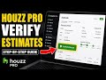 How to verify renovation estimates using Houzz Pro - Detailed Guide