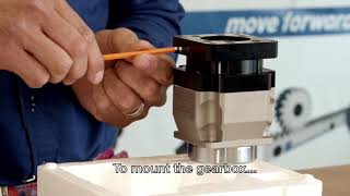 Mount a gearbox to a servomotor