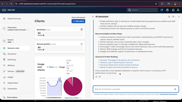 meraki ai assistant 8 minute demo