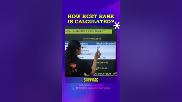 How KCET Rank is Calculated? #shorts #kcet #kcet2024  #comedk2024