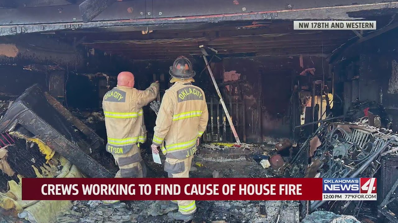 Firefighters knock down house fire in Edmond - YouTube