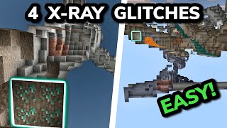 TOP 4 BEST X-RAY GLITCHES in Minecraft Bedrock 1.17 (MCPE/Xbox/PS4/Nintendo Switch/Windows10)