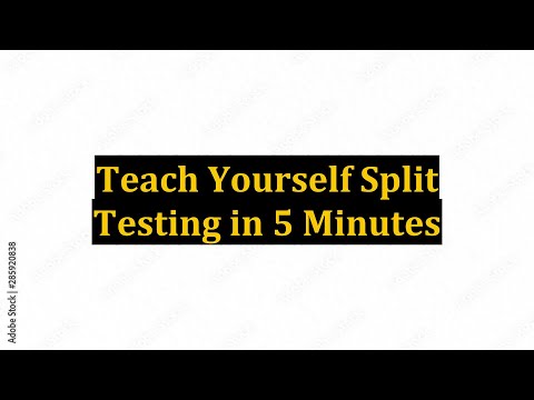 Teach Yourself Split Testing in 5 Minutes